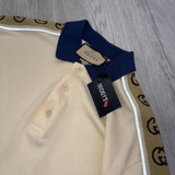Gucci Men’s Beige Polo With Interlocking G Stripe