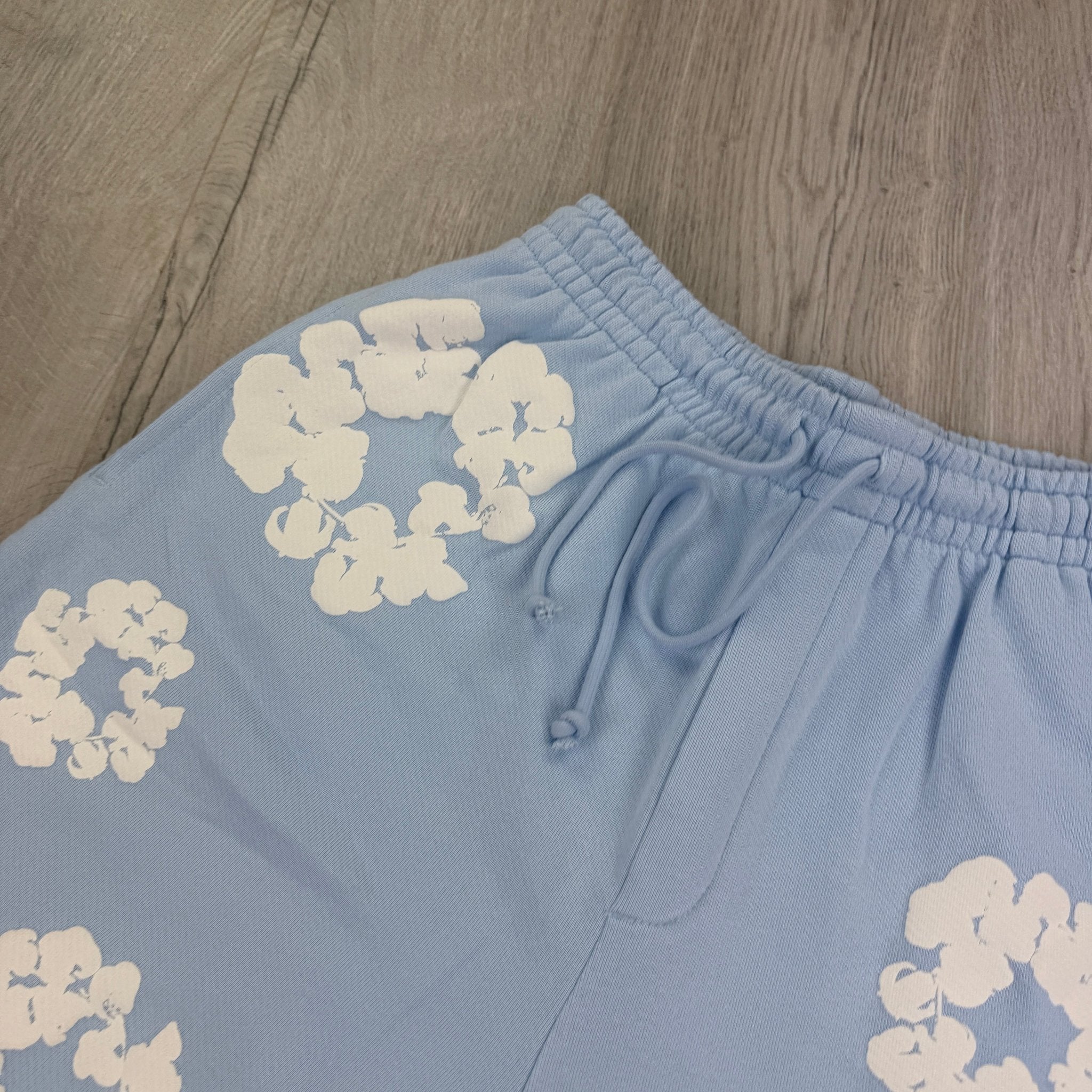 Denim Tears Baby Blue Jersey Shorts - Morely TrendsDenim Tears Type here:)