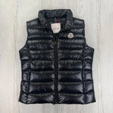 Moncler Women’s Black Ghany Quilted Down Vest Gilet - Size 4