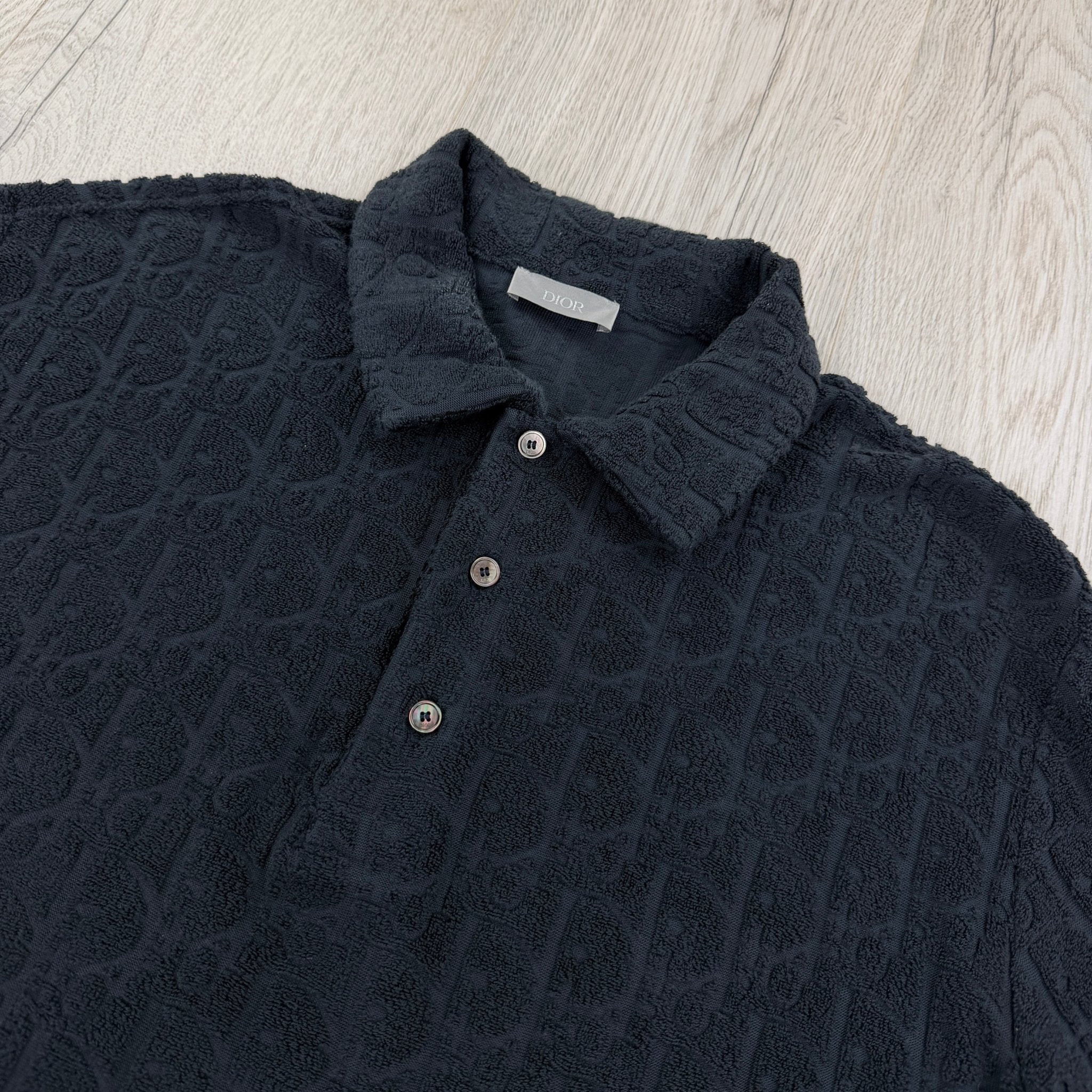Dior Men’s Navy Oblique Towel Polo Shirt - Small (Fit Medium) - Morely TrendsDior Type here:)