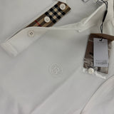 Burberry Men’s White Polo Shirt - Medium