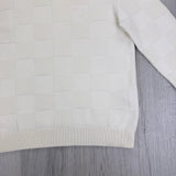 Louis Vuitton Men’s Cream Knitted Crewneck Jumper - Medium