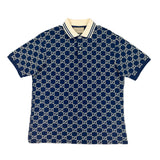 Gucci Men’s Navy GG Interlocking Polo Shirt
