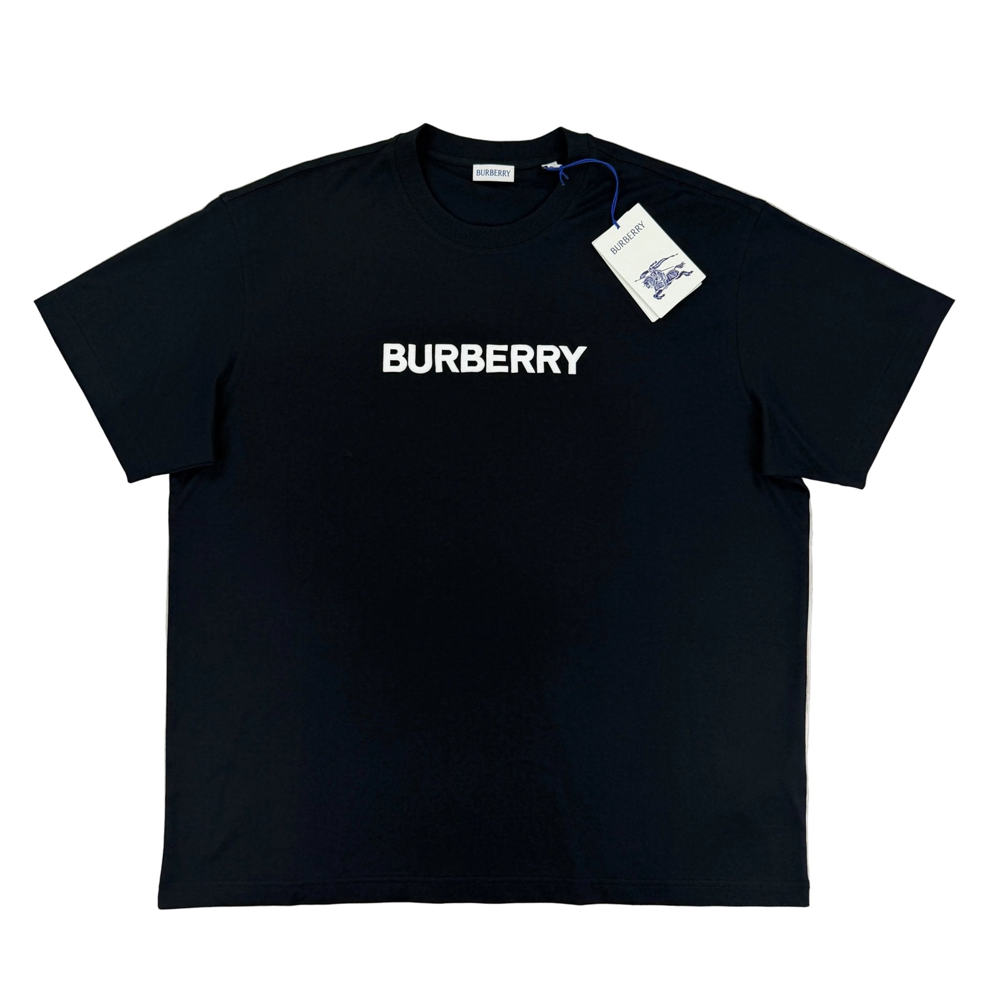Burberry Men’s Black T-shirt Front Logo - Large - Morely TrendsBurberry Type here:)