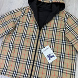 Burberry Men’s Vintage Check Reversible Windbreaker Jacket - Large