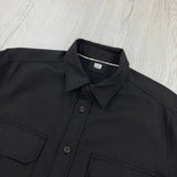 Cp Company Black Button-up Overshirt - Large