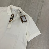 Burberry Men’s White Polo Shirt - Medium