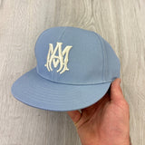Amiri Men’s MA Logo Fitted Blue Flat Cap - Morely TrendsAmiri Type here:)