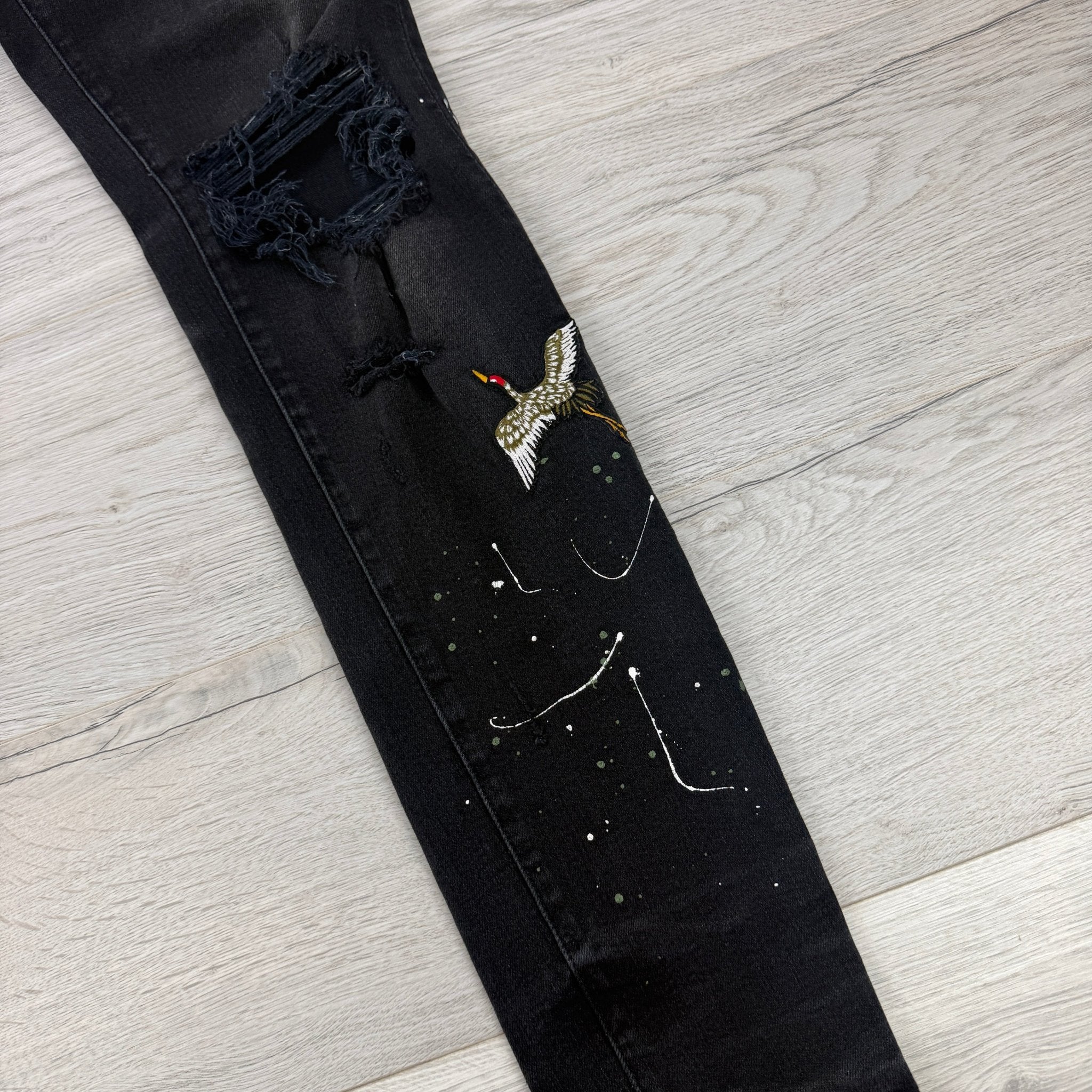Amiri Men’s MX1 Aged Black Distressed Jeans - Uk 34 - Morely TrendsAmiri Type here:)