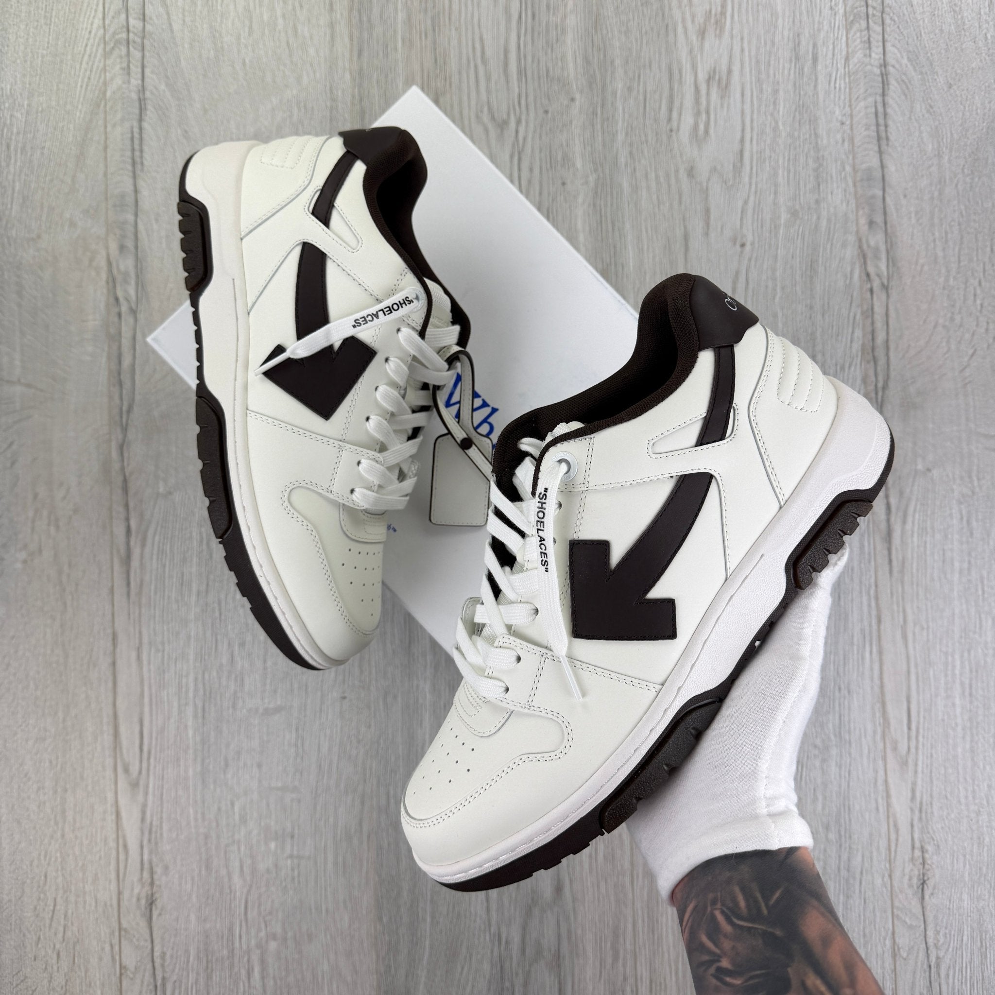 Off-White Men’s Brown & White Low Trainers - Uk 10 - Morely TrendsOff white Type here:)