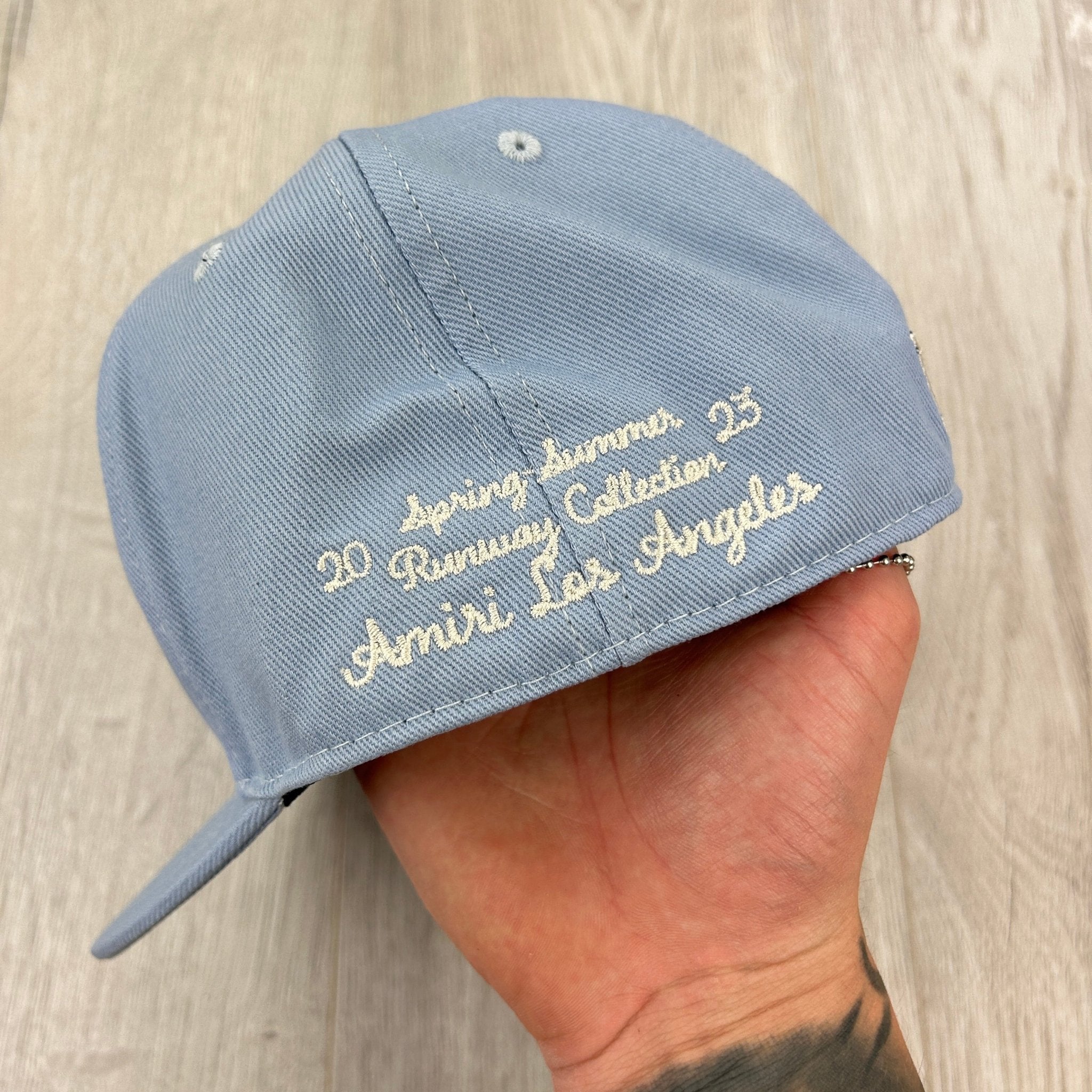 Amiri Men’s MA Logo Fitted Blue Flat Cap - Morely TrendsAmiri Type here:)