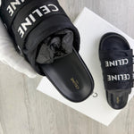 Celine Men’s Black Logo Sandals - Uk 11 - Morely TrendsCeline Type here:)