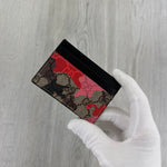 Gucci GG Pink/Red Camo Canvas Card Holder - Morely TrendsGucci Type here:)