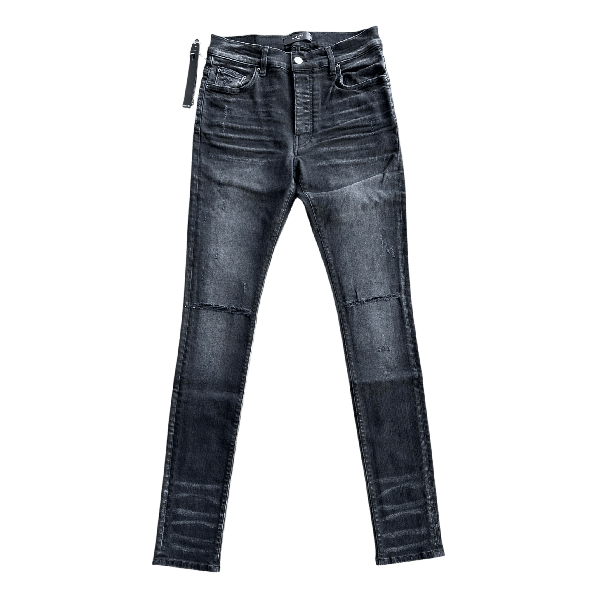 Amiri Aged Black Slash Distressed Jeans - Morely TrendsAmiri Type here:)