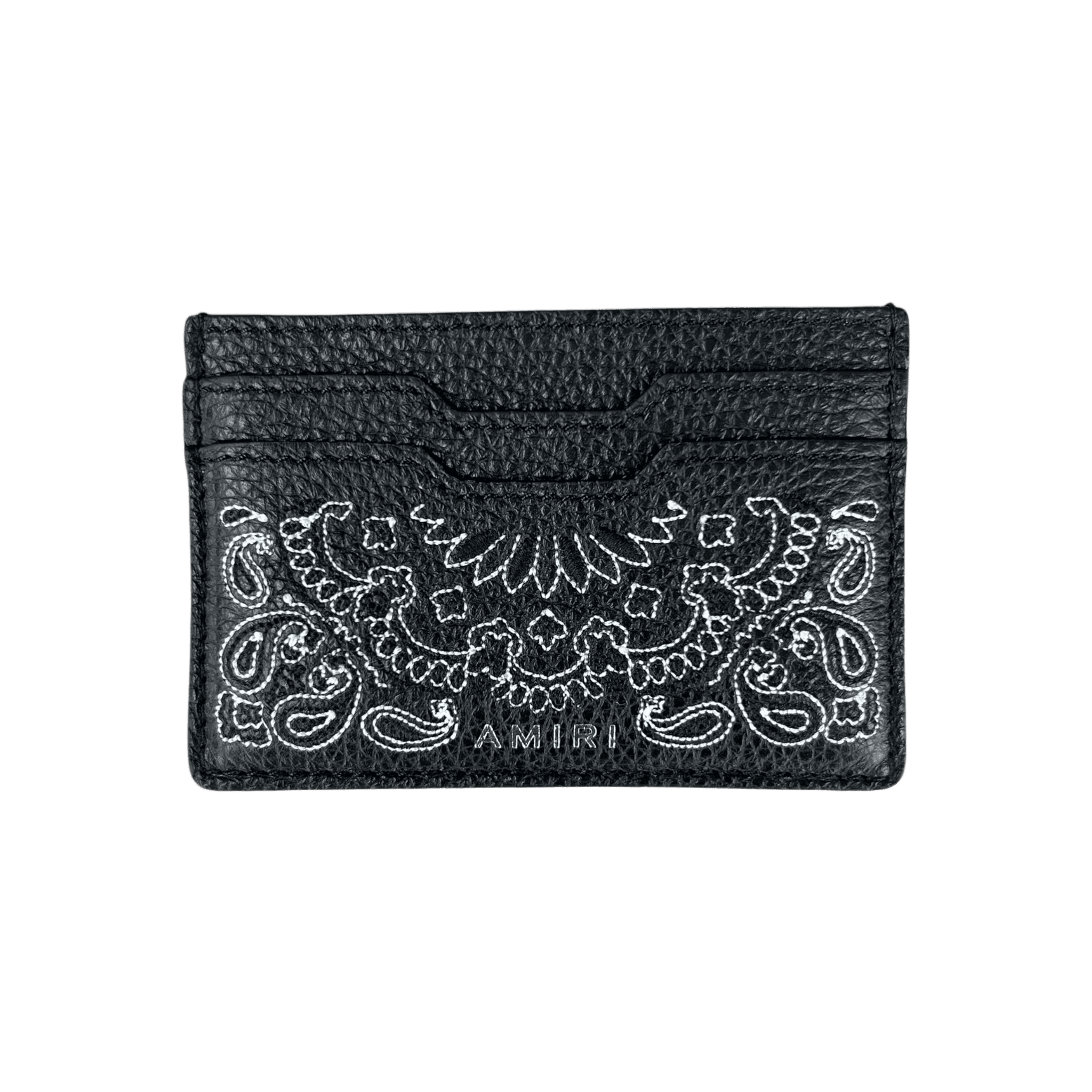 Amiri Black & Bandana Embroidered Leather Cardholder - Morely TrendsAmiri Type here:)
