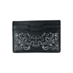 Amiri Black & Bandana Embroidered Leather Cardholder - Morely TrendsAmiri Type here:)
