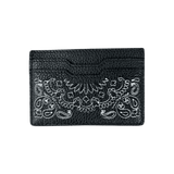 Amiri Black & Bandana Embroidered Leather Cardholder - Morely TrendsAmiri Type here:)