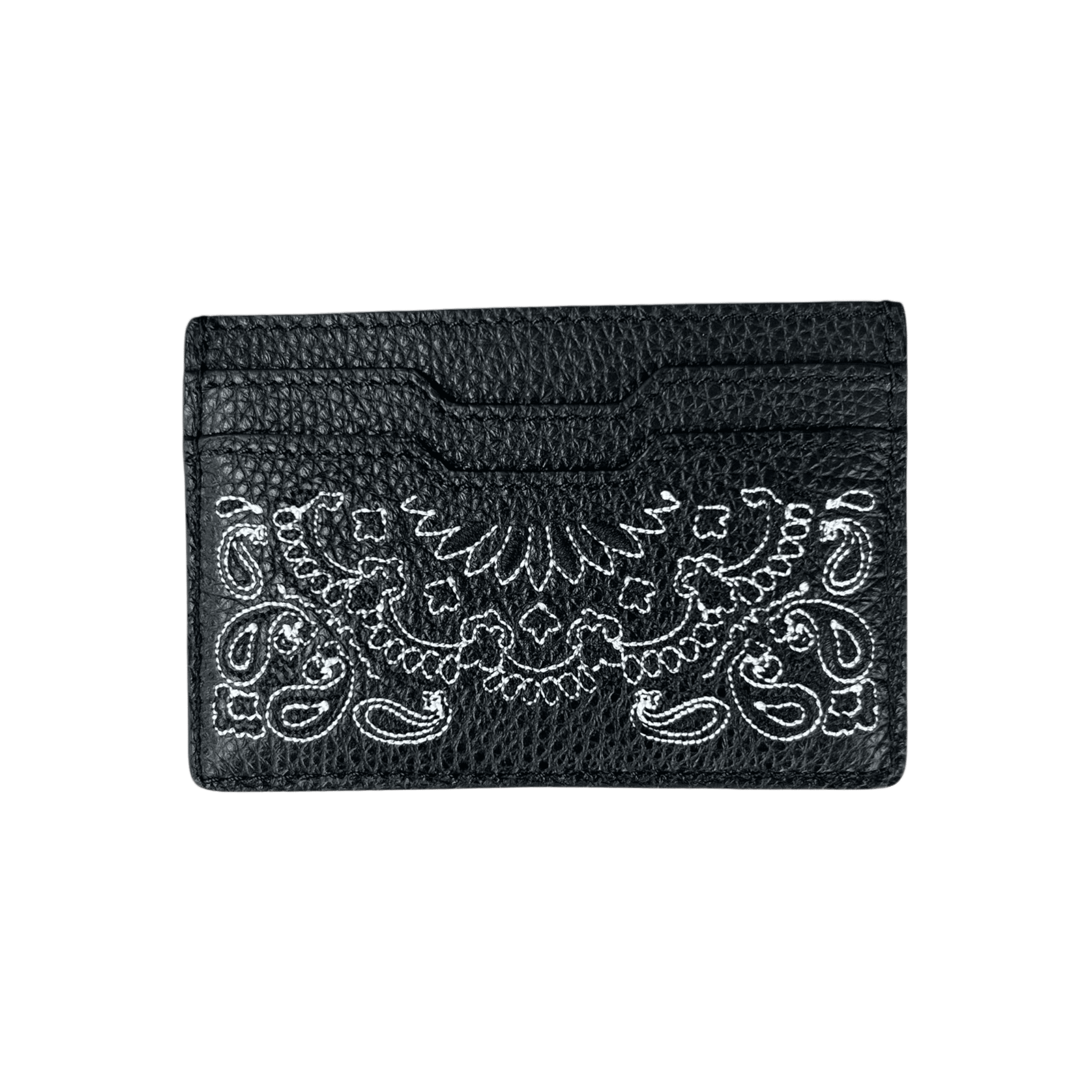 Amiri Black & Bandana Embroidered Leather Cardholder - Morely TrendsAmiri Type here:)