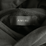 Amiri Black & Chrome Staggered Logo Hoodie - Morely TrendsAmiri Type here:)