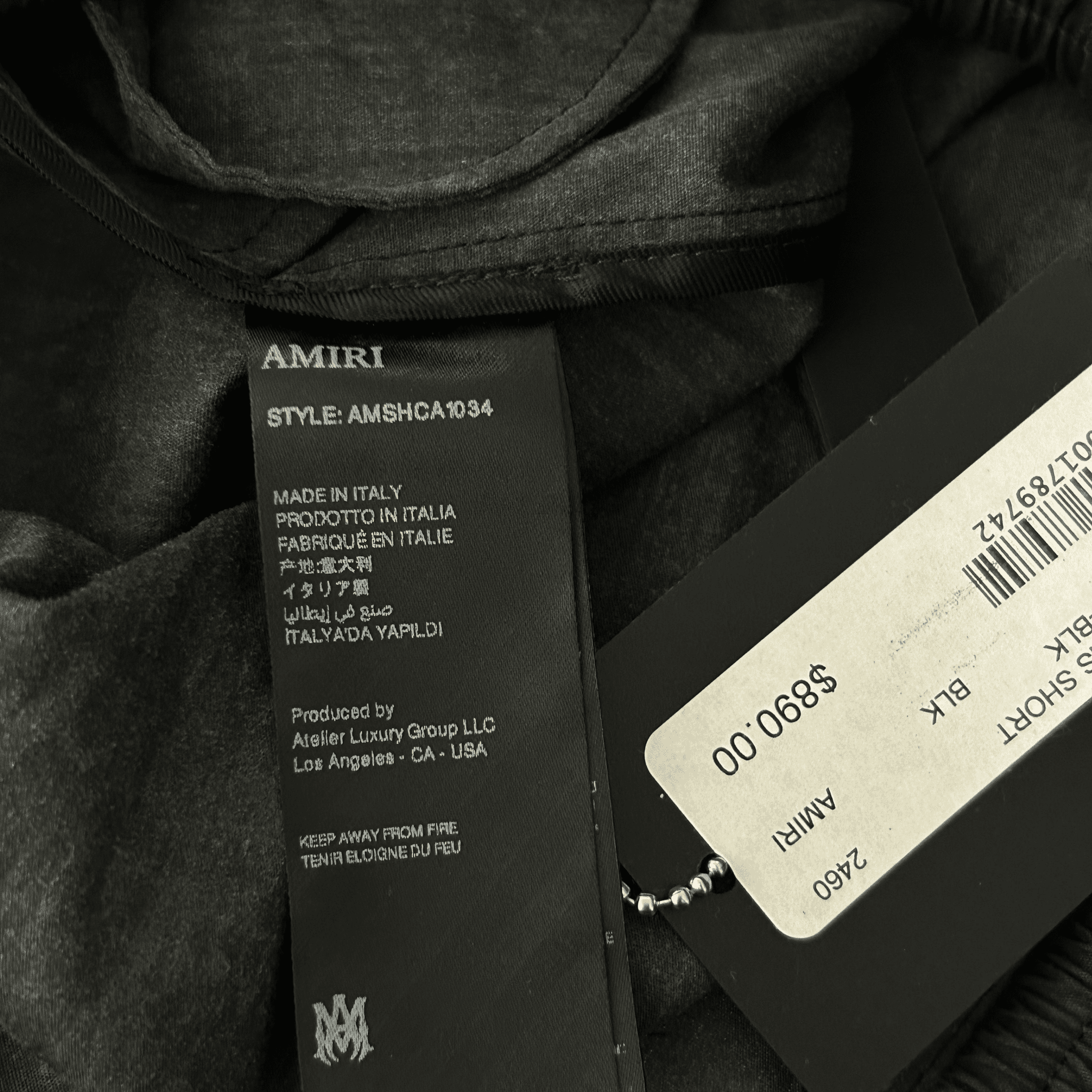 Amiri Black & Gold Resort Club Logo Shorts - Morely TrendsAmiri Type here:)