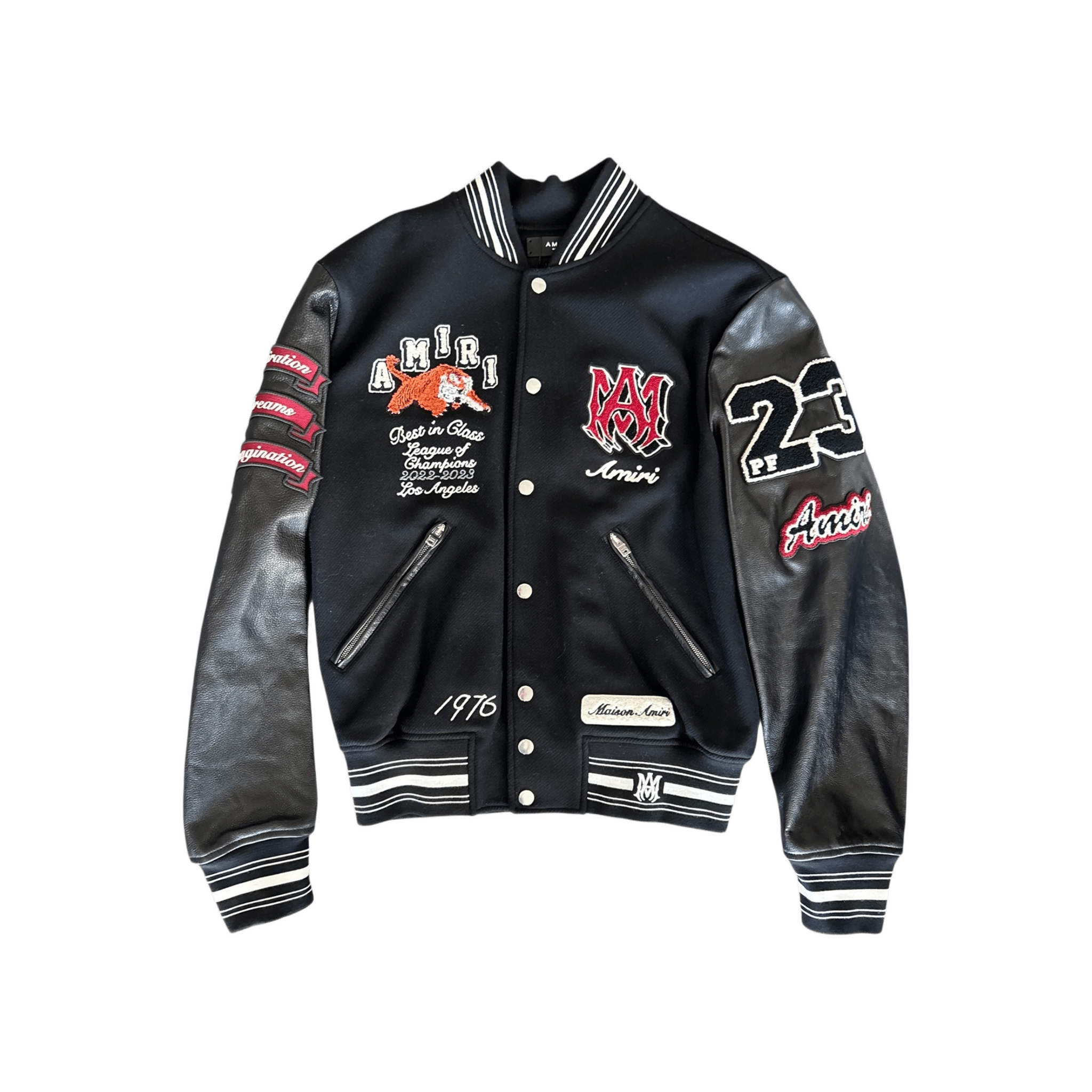Amiri Black & Red Tiger Varsity Jacket - Morely TrendsAmiri Type here:)