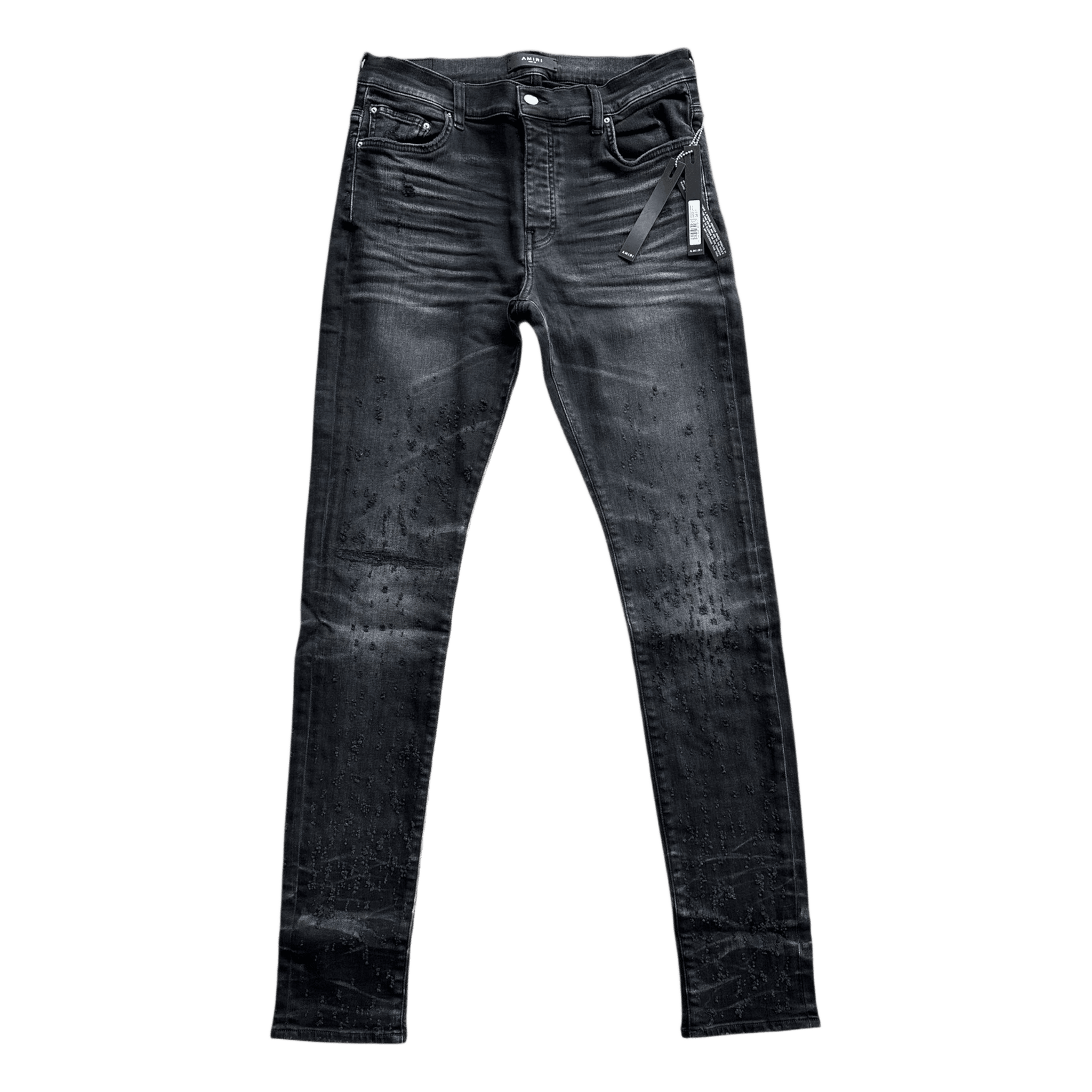 Amiri Black Shotgun Distressed Jeans - Morely TrendsAmiri Type here:)