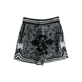 Amiri Black & White Bandana Crochet Basketball Shorts - Morely TrendsAmiri Type here:)