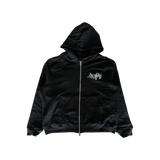 Amiri Black & White Embroidered Dragon Logo Zip Up Hoodie - Morely TrendsAmiri Type here:)