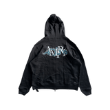 Amiri Black & White Embroidered Dragon Logo Zip Up Hoodie - Morely TrendsAmiri Type here:)