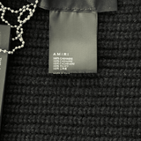 Amiri Black & White Wool Knit MA Logo Scarf - Morely TrendsAmiri Type here:)