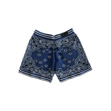 Amiri Blue & White Bandana Basketball MA Logo Shorts - Morely TrendsAmiri Type here:)