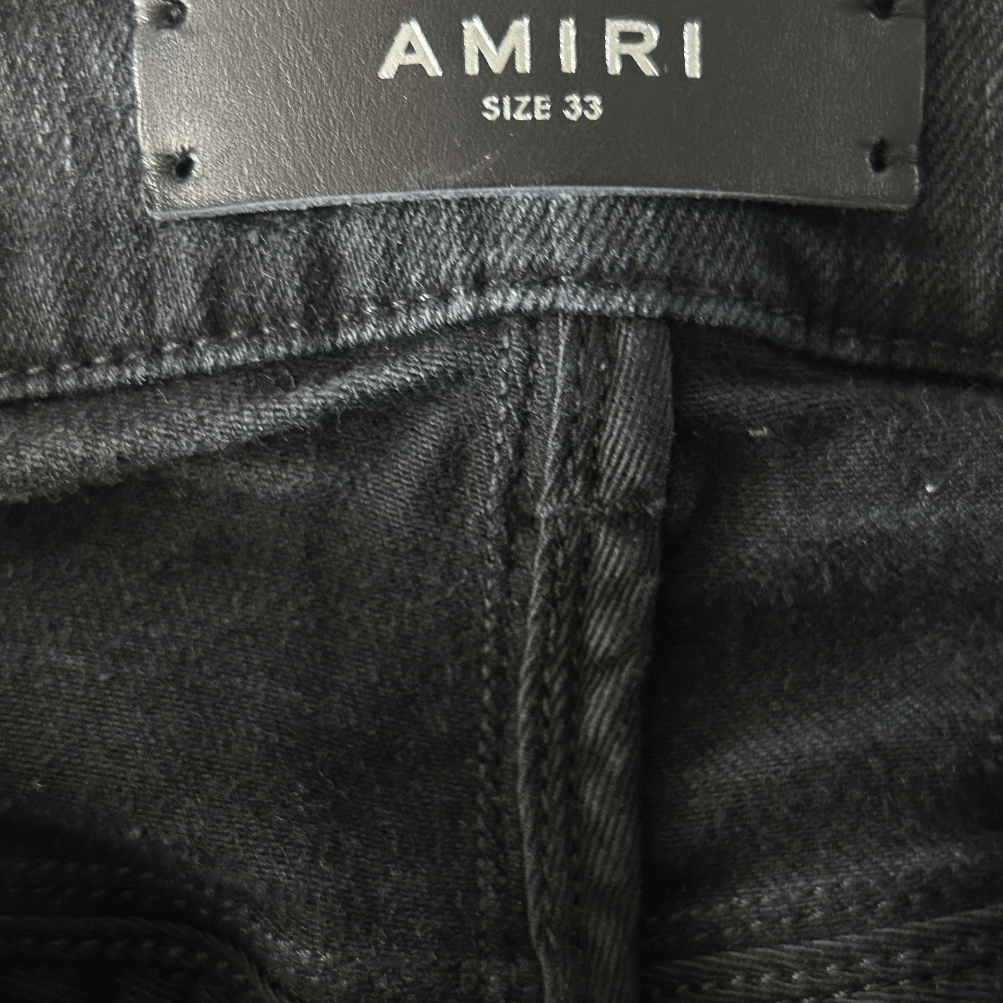 Amiri Faded Black Baroque Varsity Logo Jeans - Morely TrendsAmiri Type here:)
