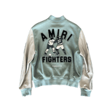 Amiri Frosty Green & White Fighters Varsity Jacket - Morely TrendsAmiri Type here:)