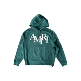 Amiri Green & White Staggered Logo Hoodie - Morely TrendsAmiri Type here:)