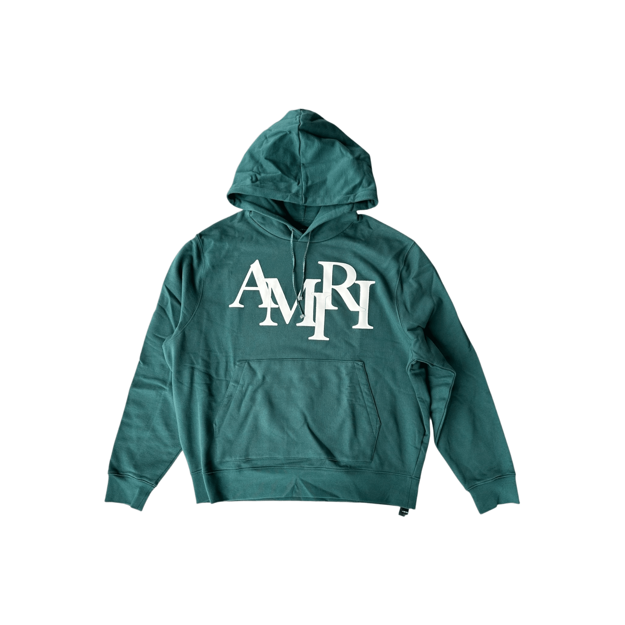 Amiri Green & White Staggered Logo Hoodie - Morely TrendsAmiri Type here:)