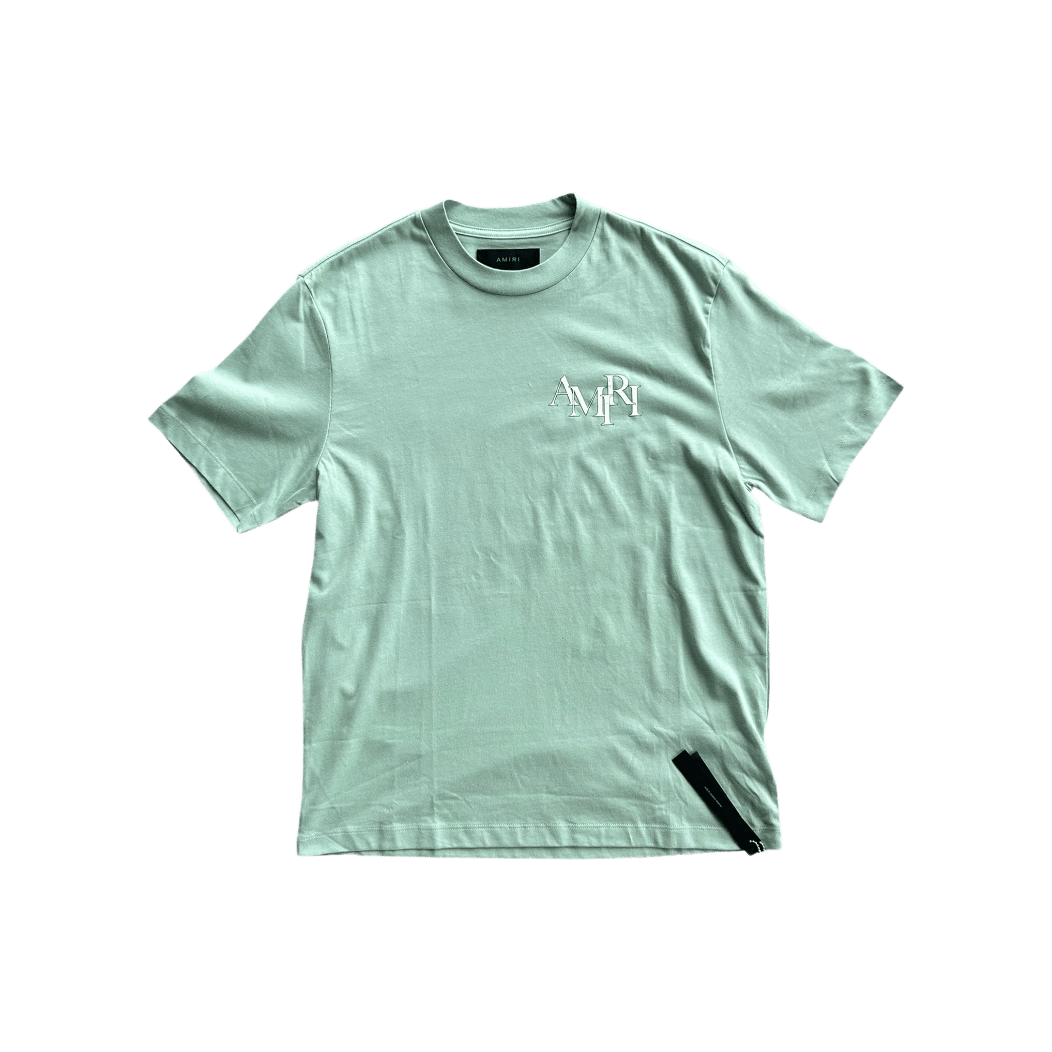 Amiri Green & White Staggered Logo T-Shirt - Morely TrendsAmiri Type here:)