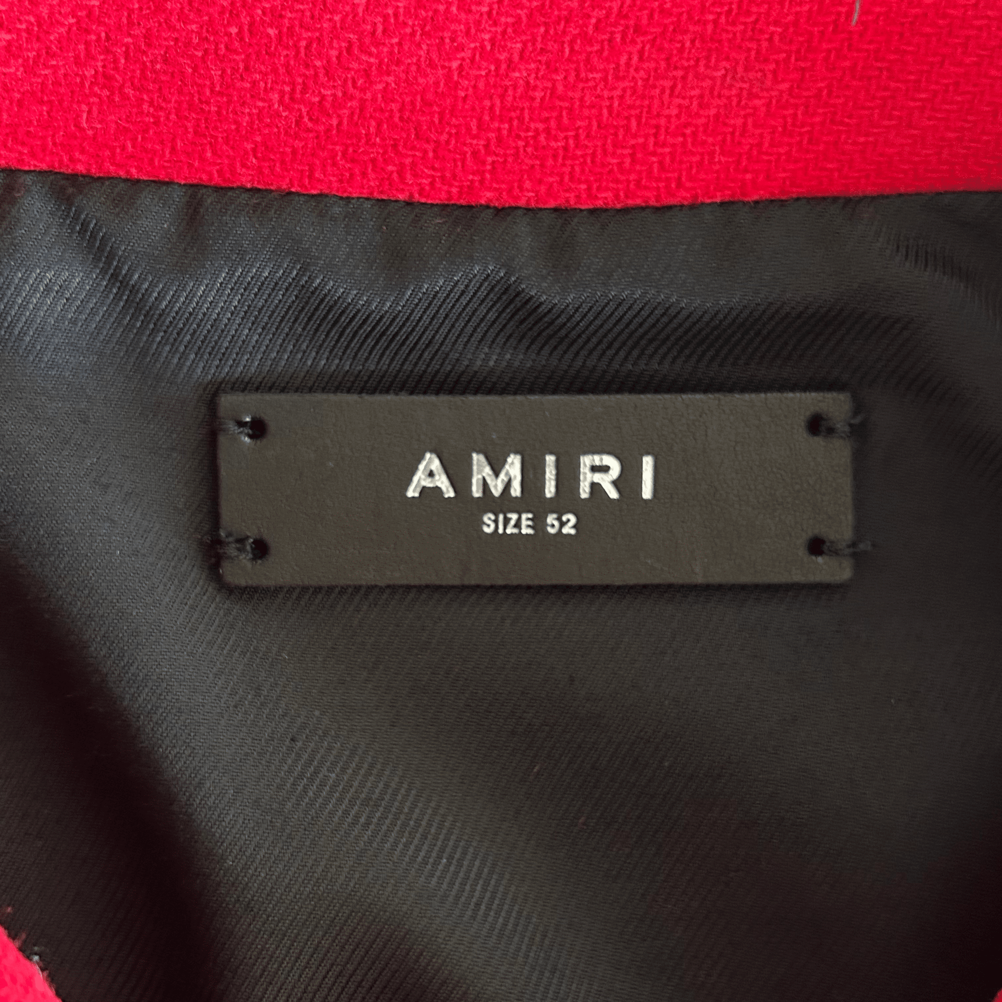 Amiri Red & Black Chicago Exclusive Bones Varsity Jacket - Morely TrendsAmiri Type here:)