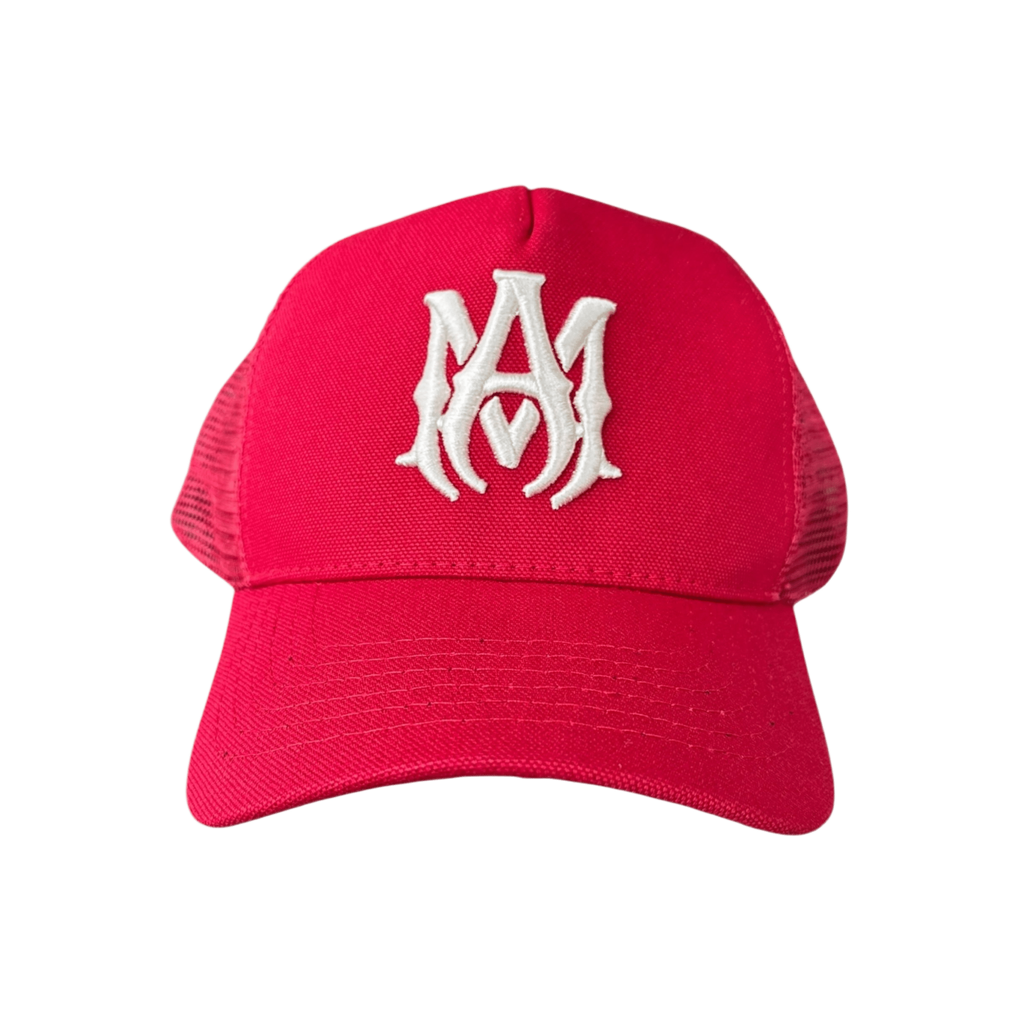 Amiri Red & White MA Logo Trucker Hat - Morely TrendsAmiri Type here:)
