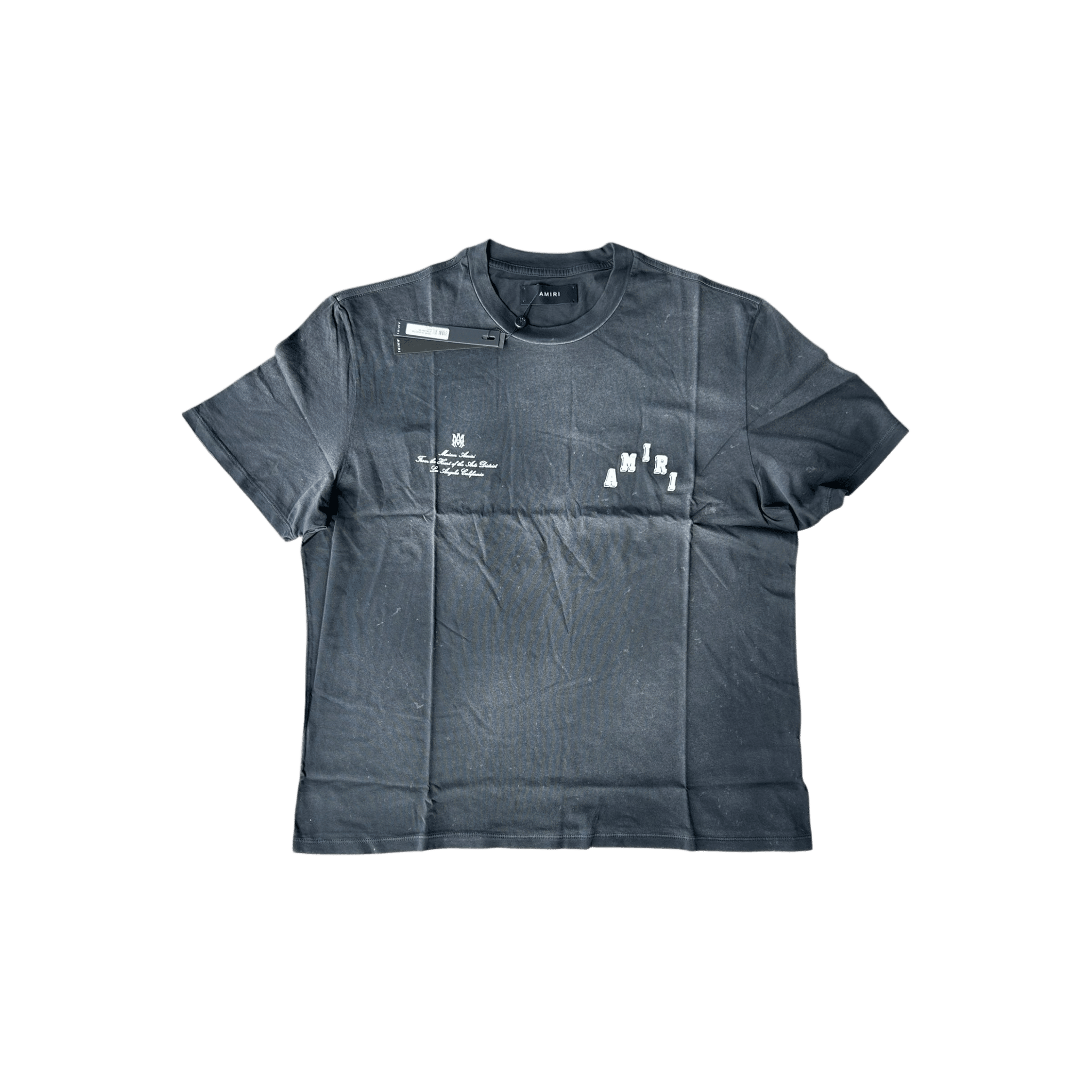 Amiri Vintage Black & White Collegiate Logo T-Shirt - Morely TrendsAmiri Type here:)