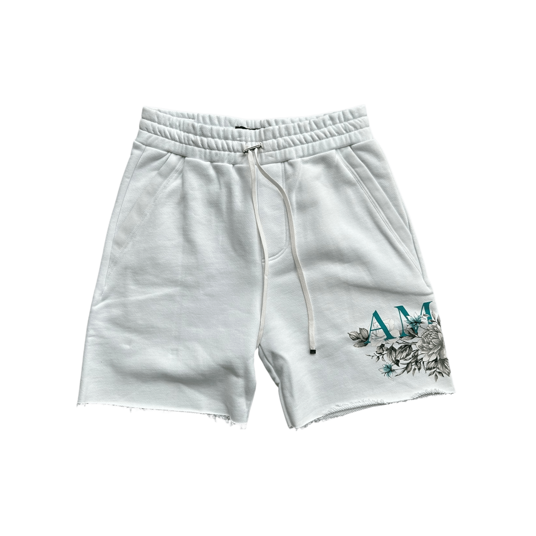 Amiri White Floral Logo Shorts - Morely TrendsAmiri Type here:)