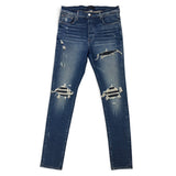 Amiri Men’s Blue MX1 Distressed Ripped Jeans
