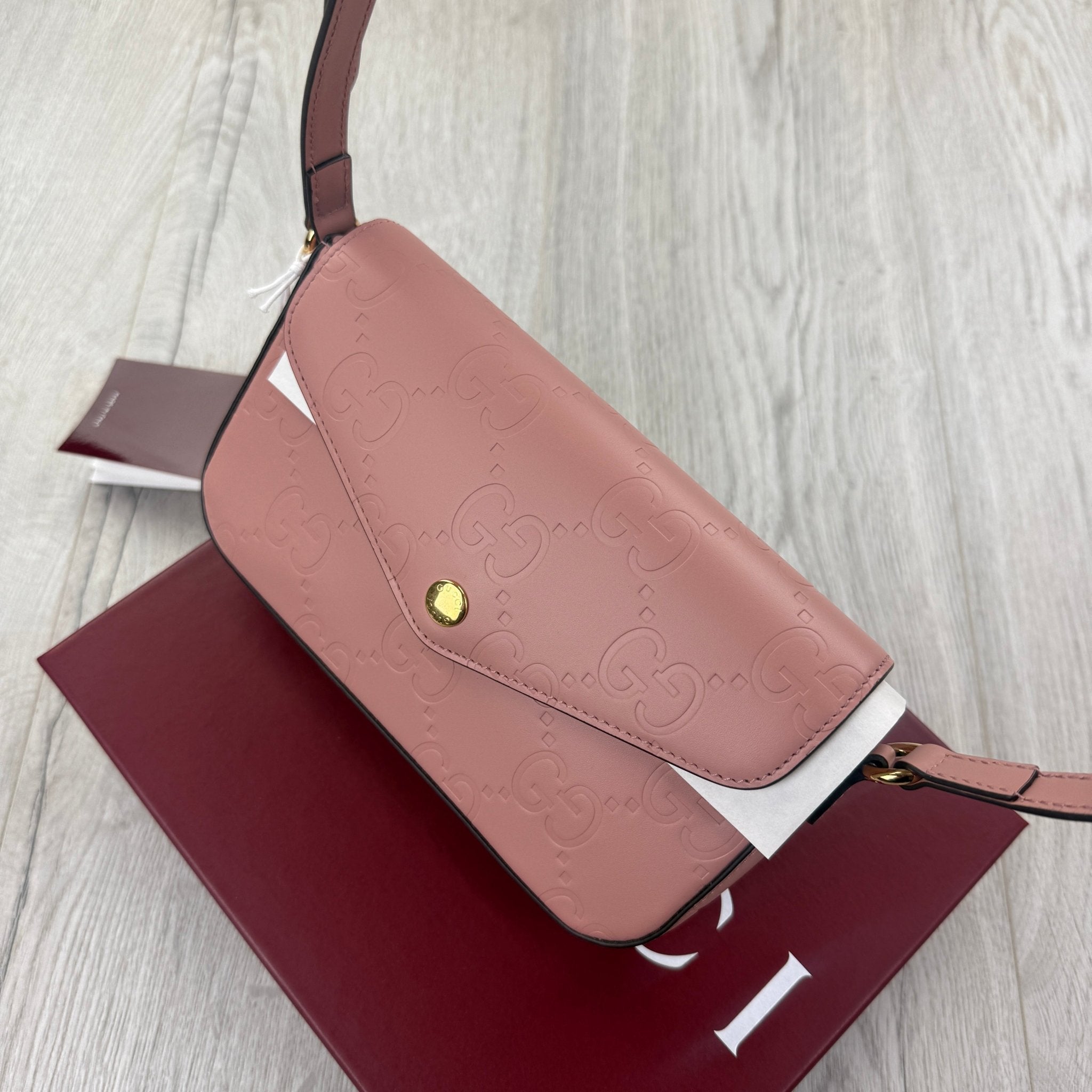 Gucci Women’s Pink GG Monogram Crossbody bag - Morely TrendsGucci Type here:)
