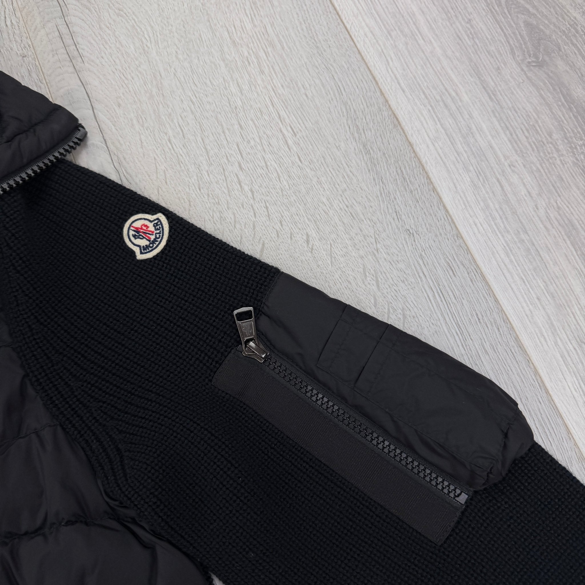 Moncler Men’s Black Maglia Tricot Cardigan - XL Slim - Morely TrendsMoncler Type here:)
