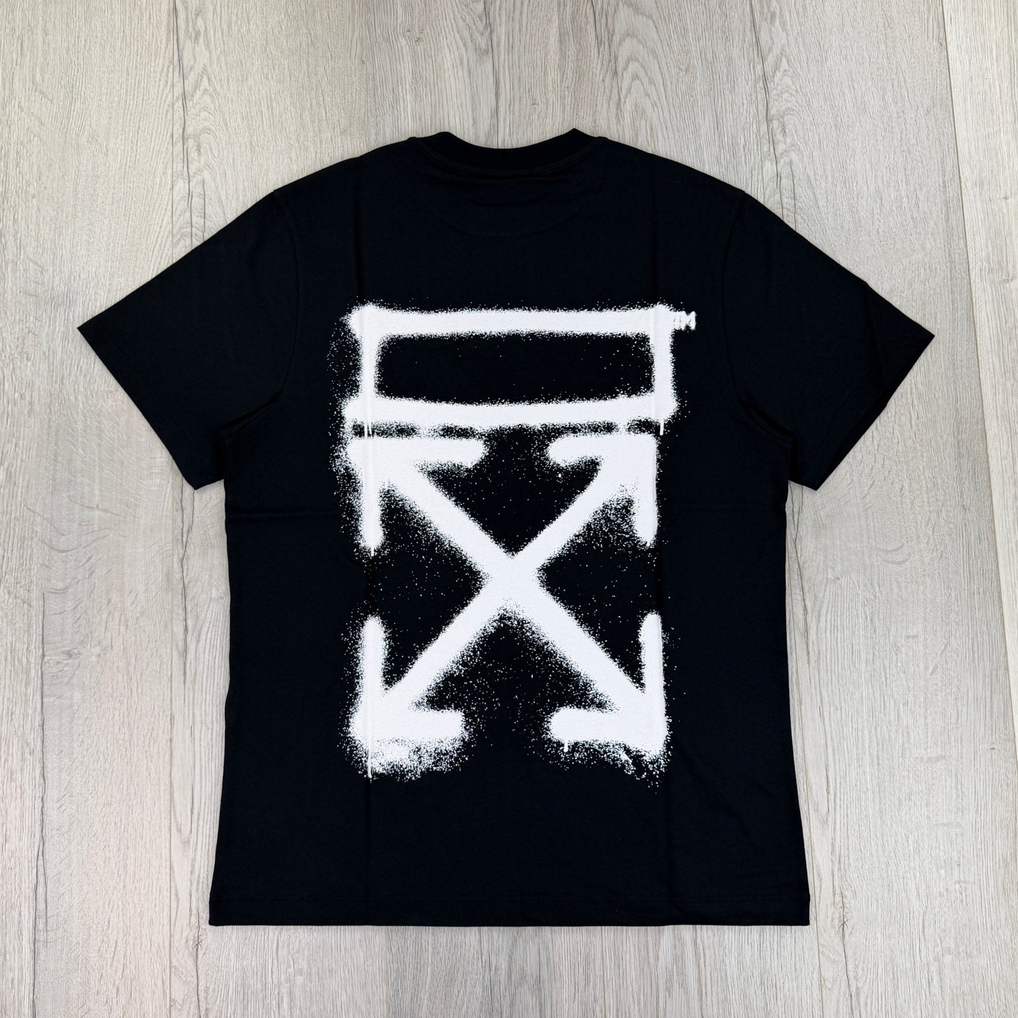 Off White Men’s Black T-shirt White Spray - Morely TrendsOff white Type here:)