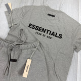 Essentials Men’s Dark Oat T-shirt & Short Set