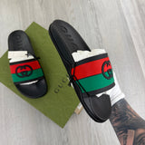 Gucci Men’s Black GG Interlocking Pool Sliders