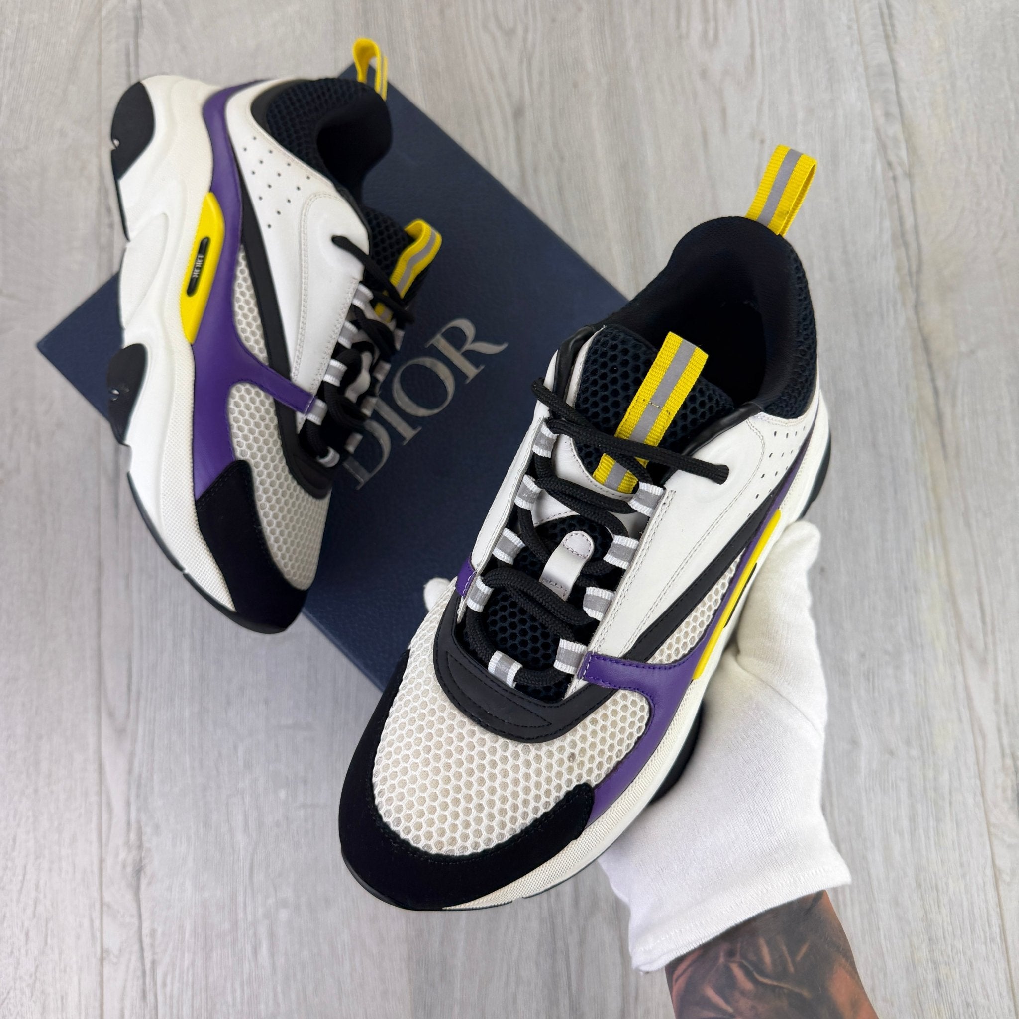 Dior B22 Men’s Purple Yellow White Runners - 42 (Fit Uk 7.5) - Morely TrendsDior Type here:)