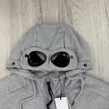Cp Company Men’s Grey Full Zip-up Googled Hoodie