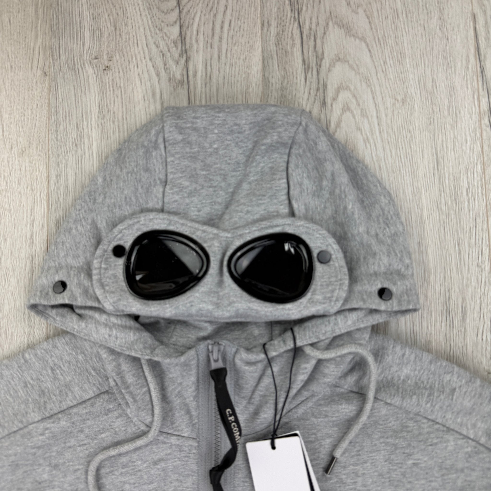 Cp Company Men’s Grey Full Zip-up Googled Hoodie - Morely TrendsCP Company Type here:)