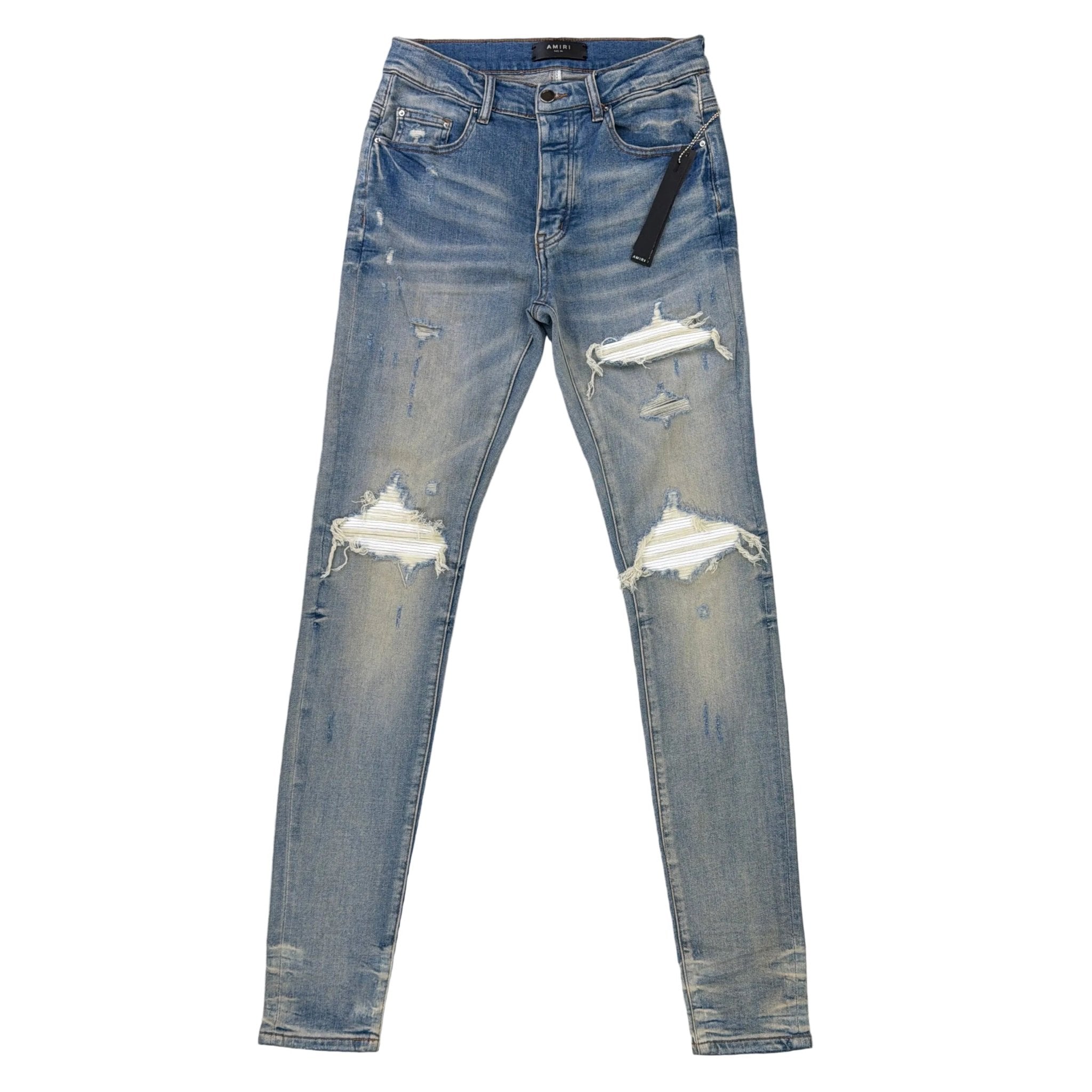 Amiri Men’s Blue MX1 Distressed Ripped Jeans - Uk 30 - Morely TrendsAmiri Type here:)